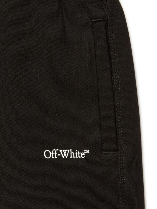 OFF WHITE Diagonal Bookish Sweat Shorts BLACK OBCI001S25FLE001