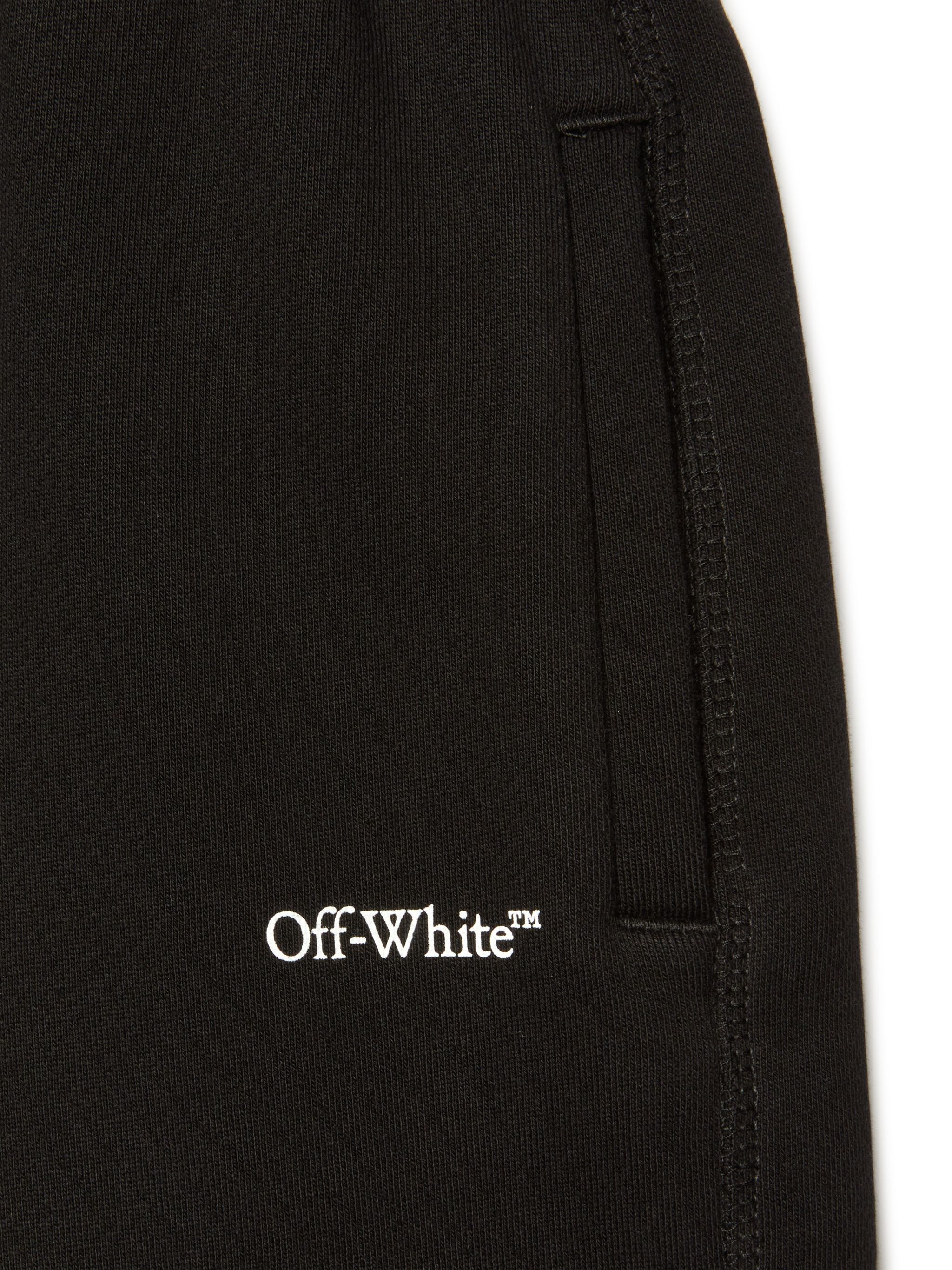 OFF WHITE Diagonal Bookish Sweat Shorts BLACK OBCI001S25FLE001