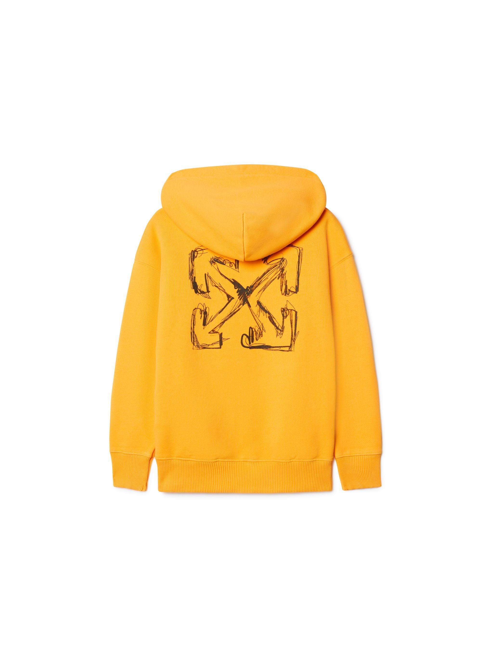 OFF WHITE Sketch Arrow Hoodie YELLOW OBBB001S25FLE008