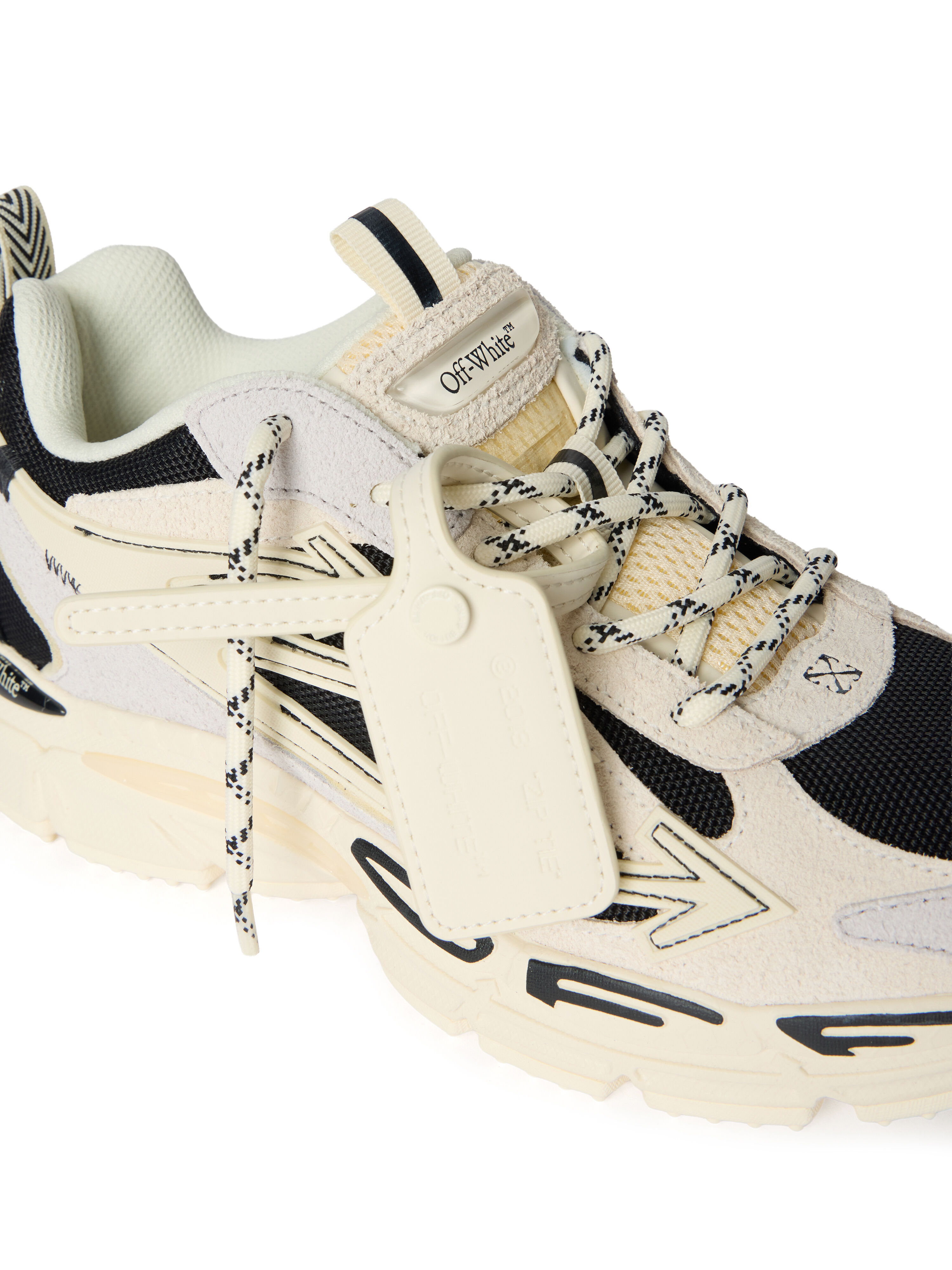 Be Right Back Suede Sneakers in OFF WHITE - BLACK for Women | Off