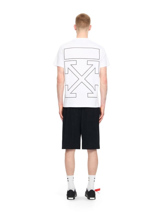OFF WHITE Slim Fit Outlined Signature S/S T-Shirt WHITE 44OWOS26T063