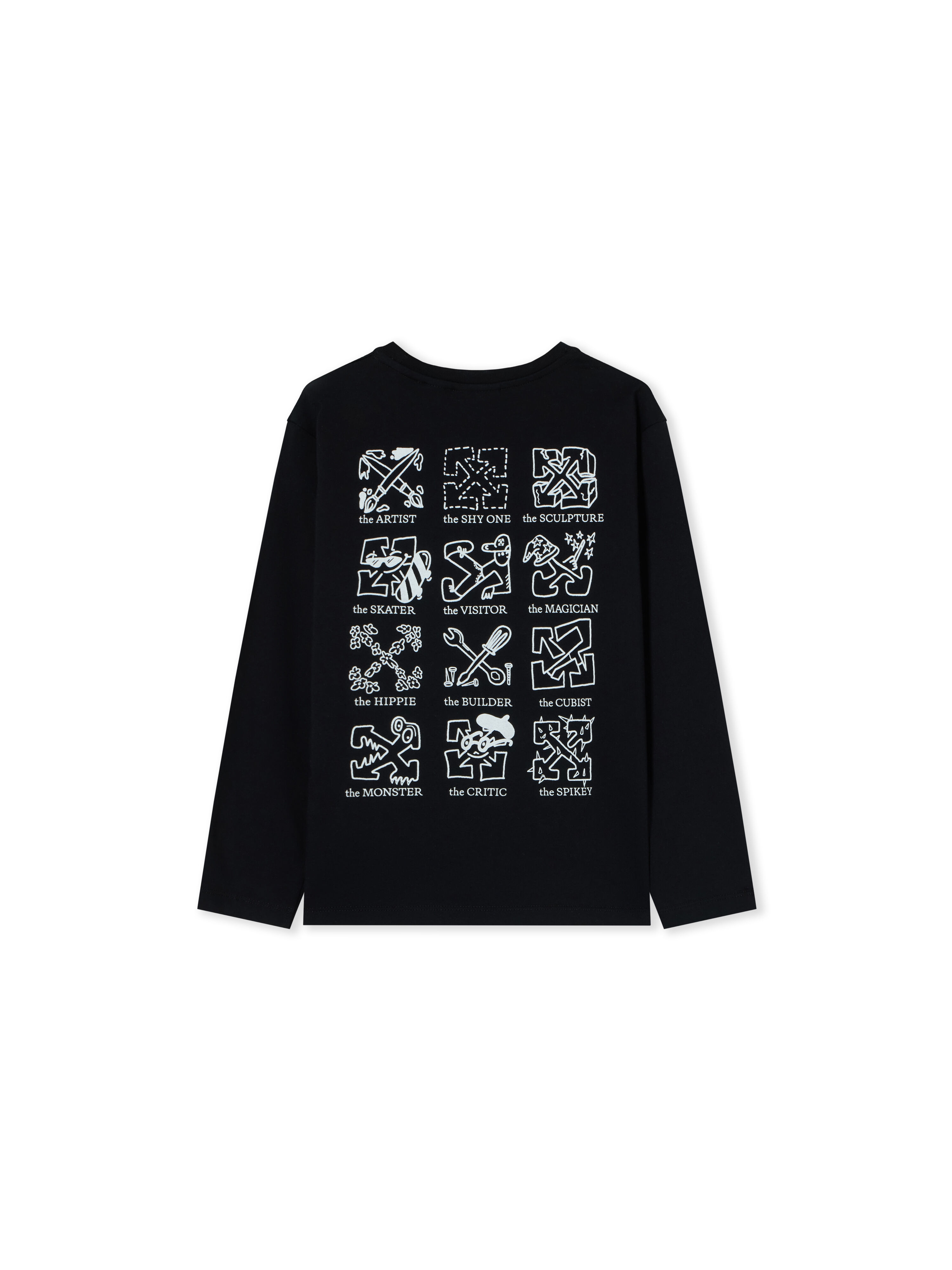 Multilogo Long Sleeve T-Shirt OFF WHITE Multilogo Long Sleeve T-Shirt BLACK 44BAB001F26J002