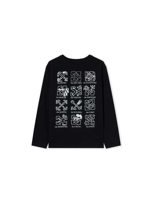 Multilogo Long Sleeve T-Shirt OFF WHITE Multilogo Long Sleeve T-Shirt BLACK 44BAB001F26J002
