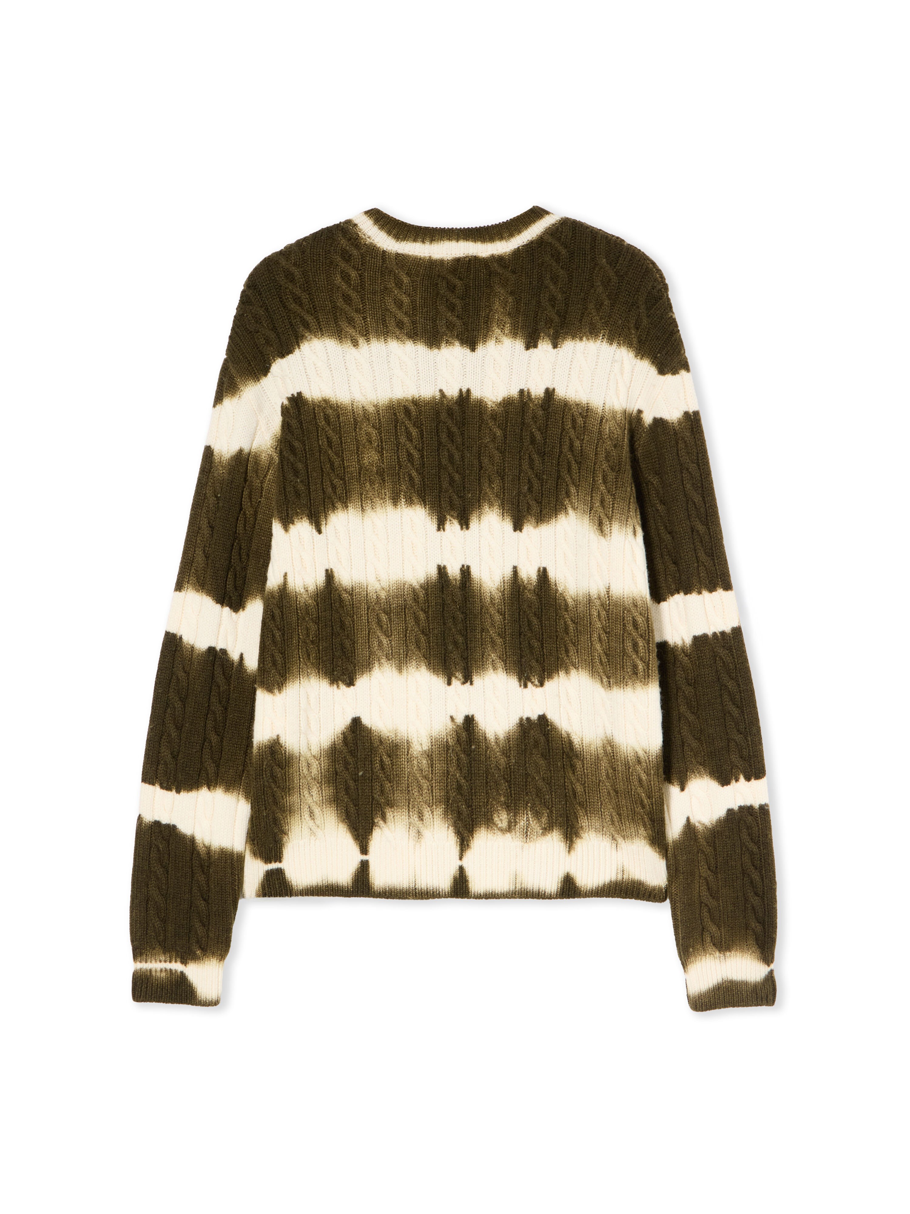 OFF WHITE Off Stamp Cable Knit Crewneck BEECH - CREAM OMHE20MF25KNI001