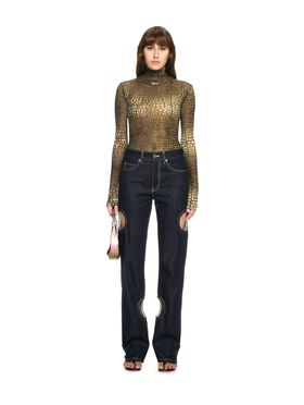 OFF WHITE Blue Meteor Jeans BLACK OWYA06AC99DEN002