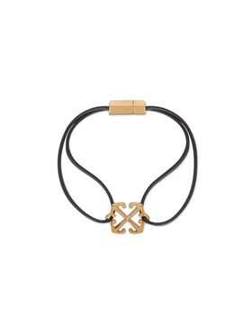 OFF WHITE Bracciale In Gomma Con Finitura Smaltata ORO OWOA12EC99MET001