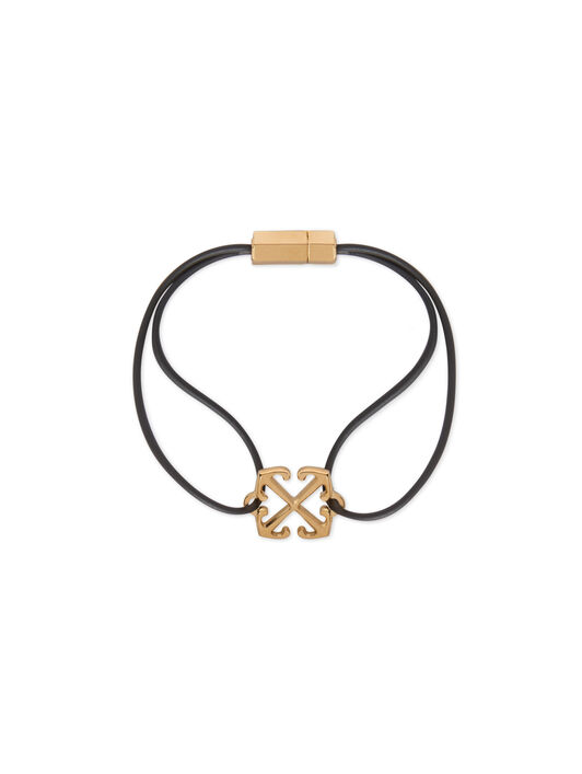 OFF WHITE Bracciale In Gomma Con Finitura Smaltata ORO OWOA12EC99MET001