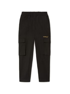 OFF WHITE Diagonal Bookish Cargo Pants BLACK OBCF007S25FAB001
