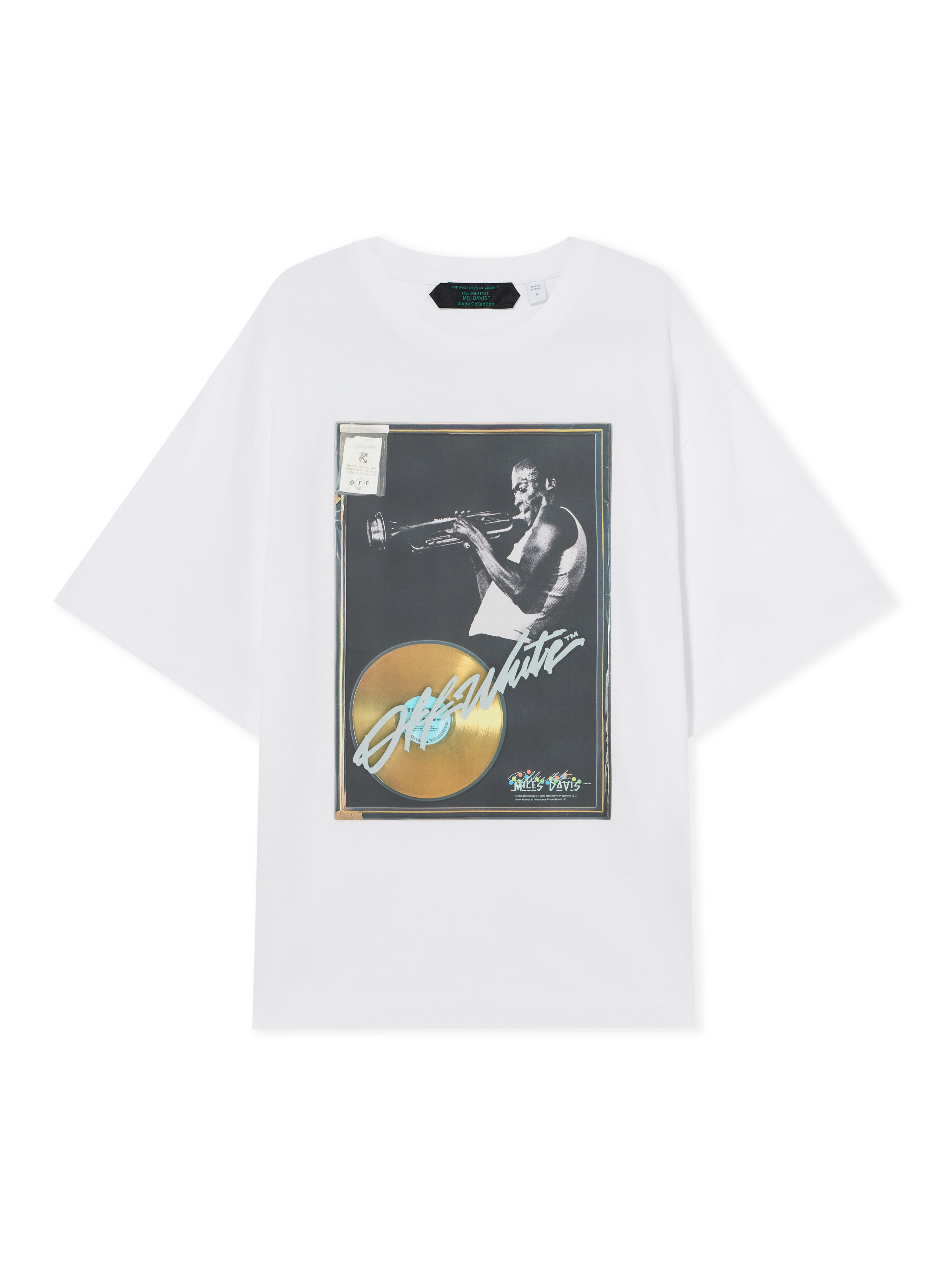 Miles Davis Certified Gold Skate T-Shirt OFF WHITE Miles Davis Certified Gold Skate T-Shirt WHITE 44MAA120W26J003