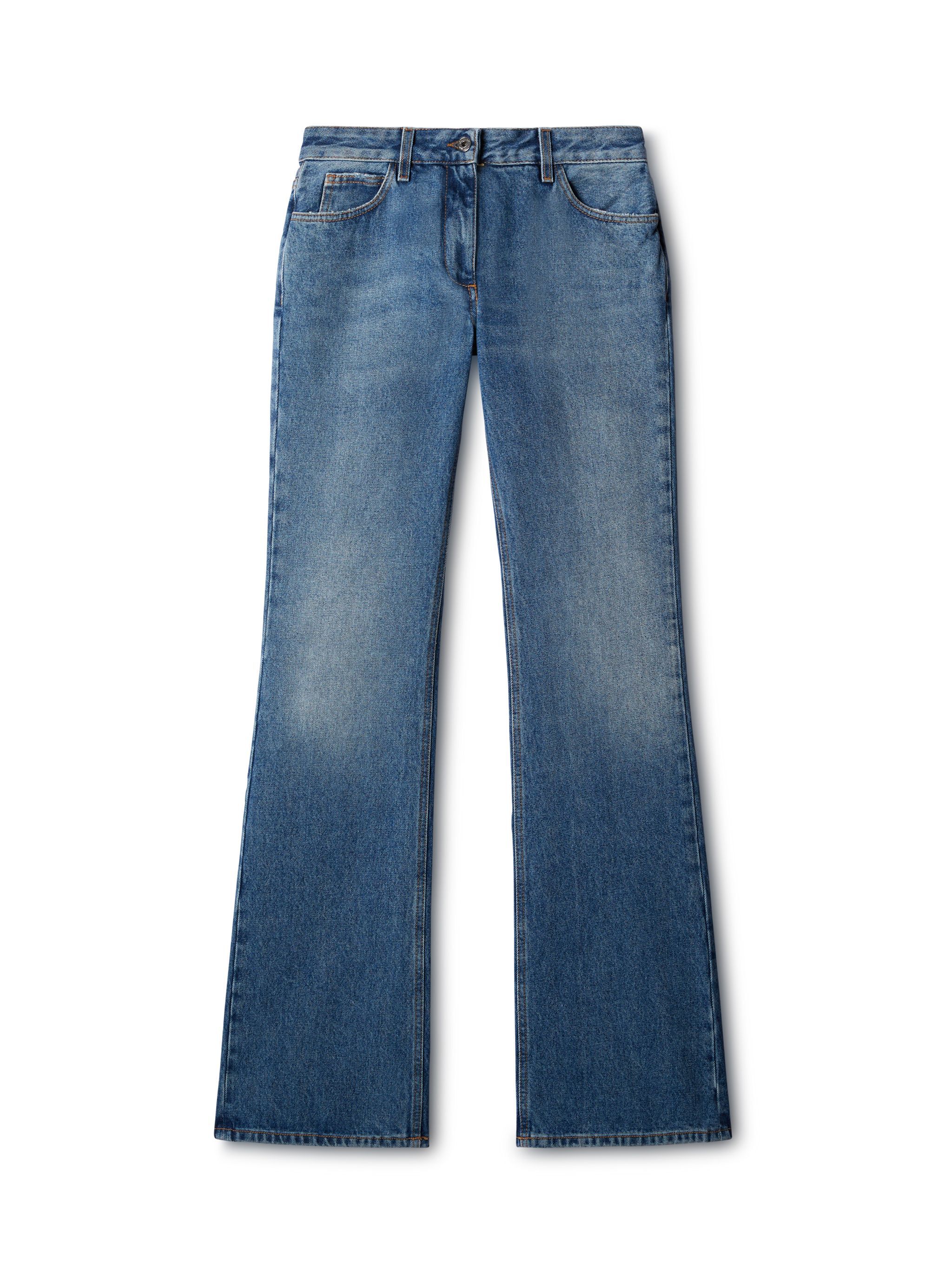 OFF WHITE Jeans svasati a cinque tasche BLU OWYA061C99DEN001