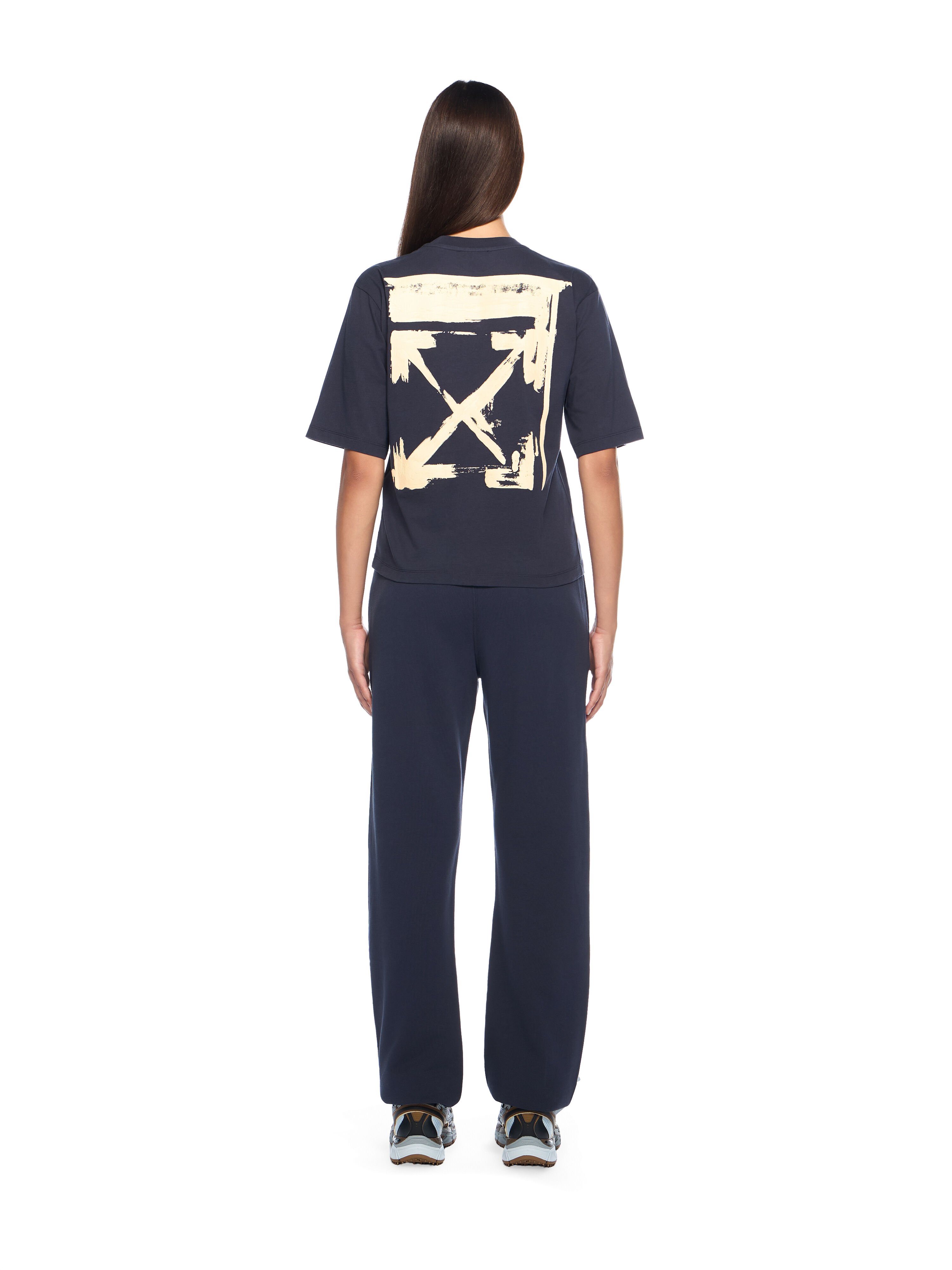 OFF WHITE Ink Arrow Boxy T-Shirt DARK SAPPHIRE-DOUBLE CREAM OWAA124F25JER005