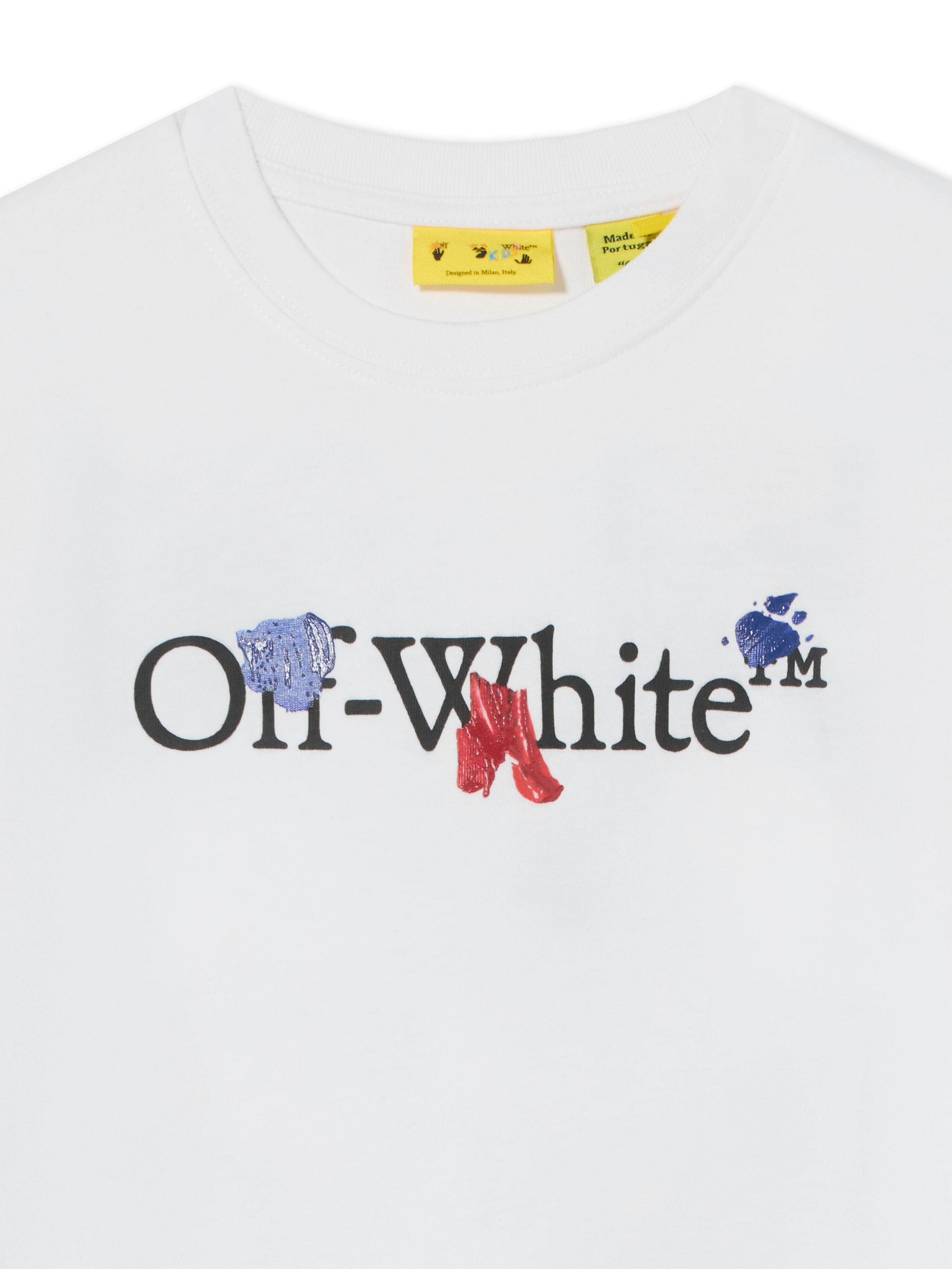 Paint Splash Short Sleeve T-Shirt OFF WHITE Paint Splash Short Sleeve T-Shirt WHITE 44BAA002F26J009