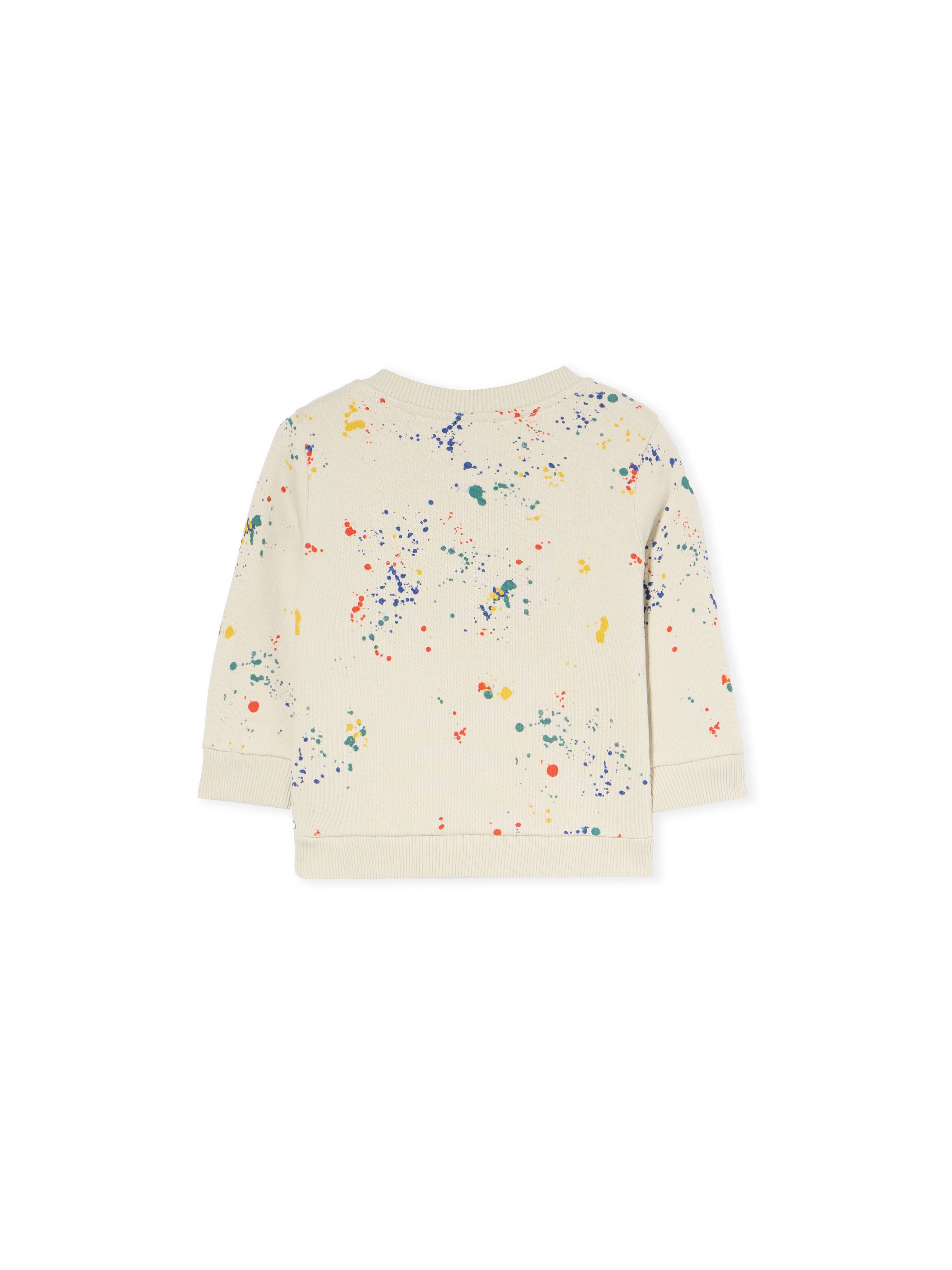 OFF WHITE Splat Crewneck Logo Sweatshirt LIGHT GREY - MULTICOLOR OBXC001F25FLE002
