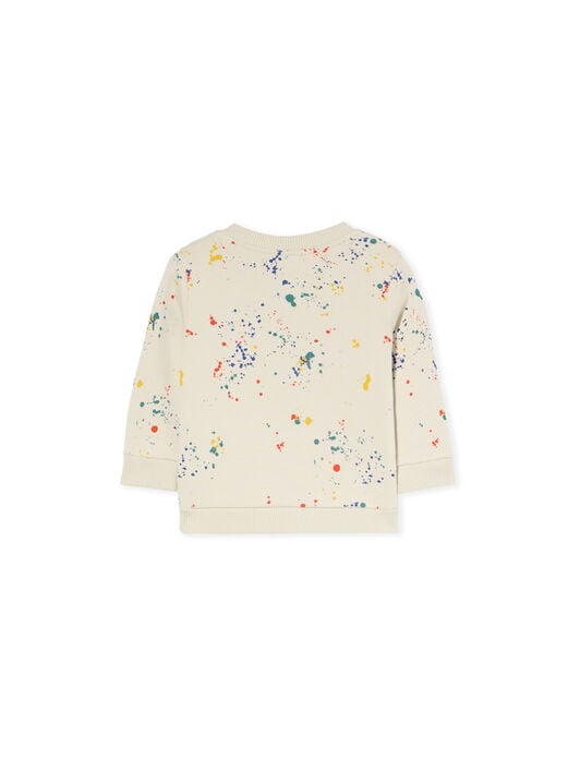 Splat Crewneck Logo Sweatshirt OFF WHITE Splat Crewneck Logo Sweatshirt LIGHT GREY - MULTICOLOR OBXC001F25FLE002