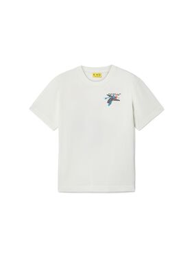 OFF WHITE T-Shirt Con Motivo Paint Arrow BIANCO OBAA002S25JER00D