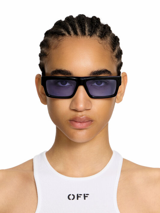 OFF WHITE Montgomery Light Purple Lens Sunglasses Shiny Black OW1035103756