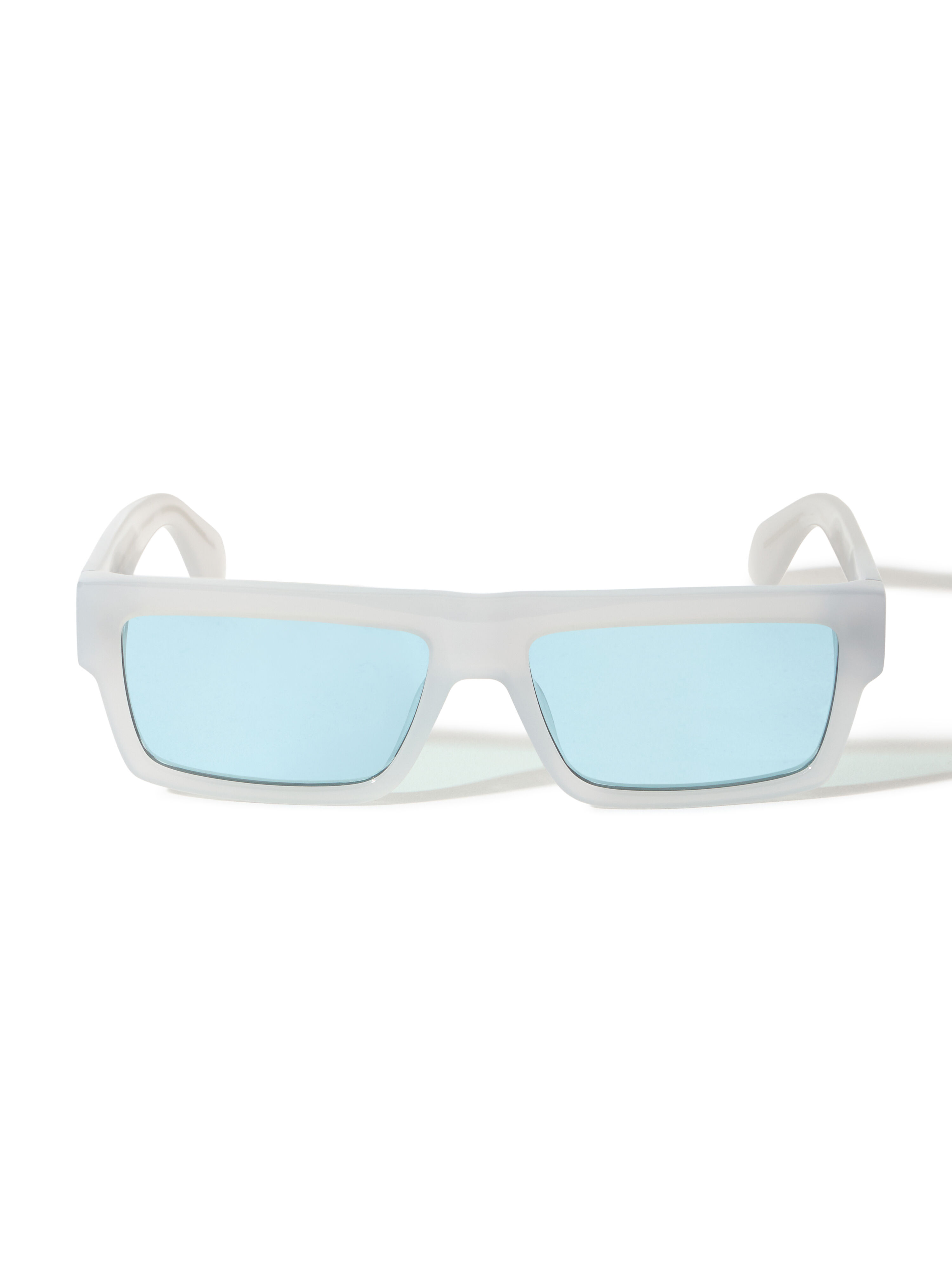 OFF WHITE Montgomery Light Blue Lens Sunglasses Shiny Black OW1035094056