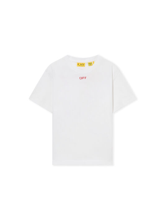 OFF WHITE Arrow Paint Tee S/S WHITE RED 44BAA002S26J006