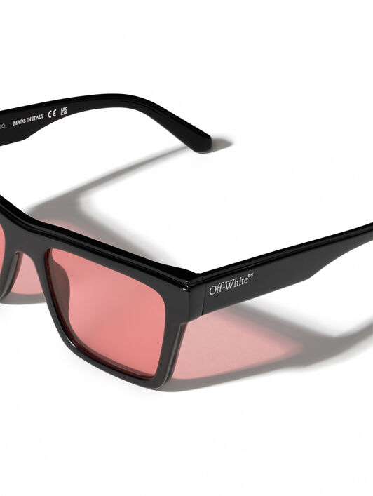 Virginia Red Lens Sunglasses OFF WHITE Virginia Red Lens Sunglasses Shiny Black OW1037102553