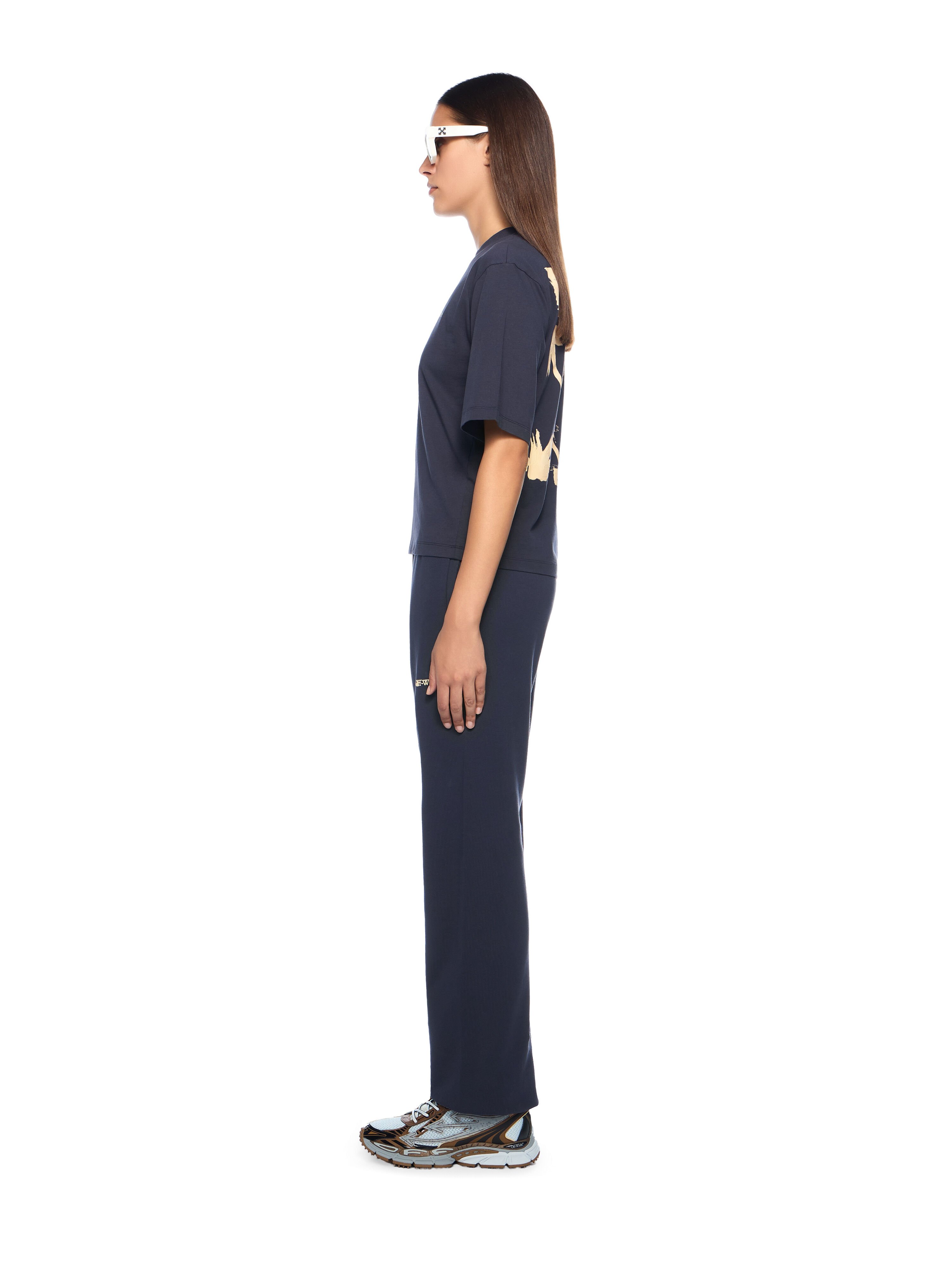 OFF WHITE Ink Arrow Boxy T-Shirt DARK SAPPHIRE-DOUBLE CREAM OWAA124F25JER005