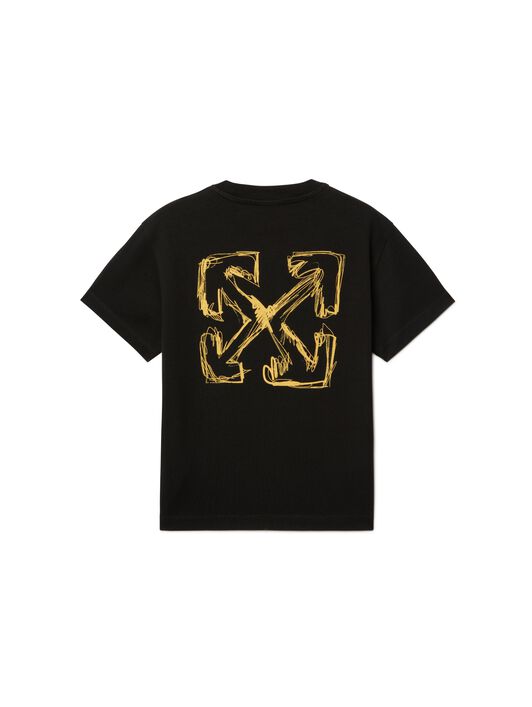 OFF WHITE T-Shirt Con Motivo Sketch Arrow NERO OBAA002S25JER00A