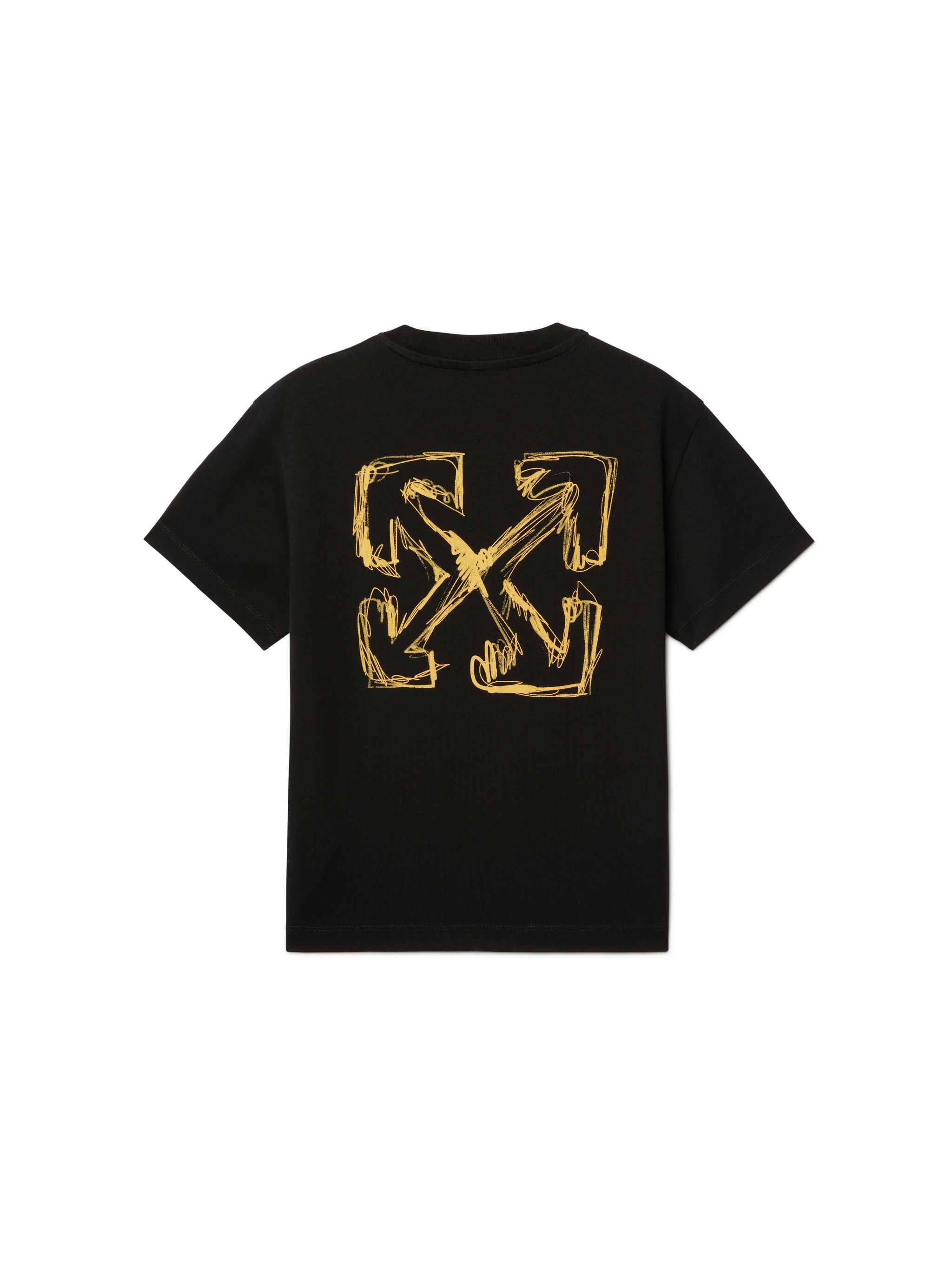 OFF WHITE T-Shirt Con Motivo Sketch Arrow NERO OBAA002S25JER00A