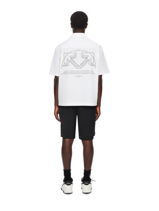 Off Line Half Arrow Poplin Slim Bowling Shirt OFF WHITE Off Line Half Arrow Poplin Slim Bowling Shirt WHITE 44MGG01PF26F002