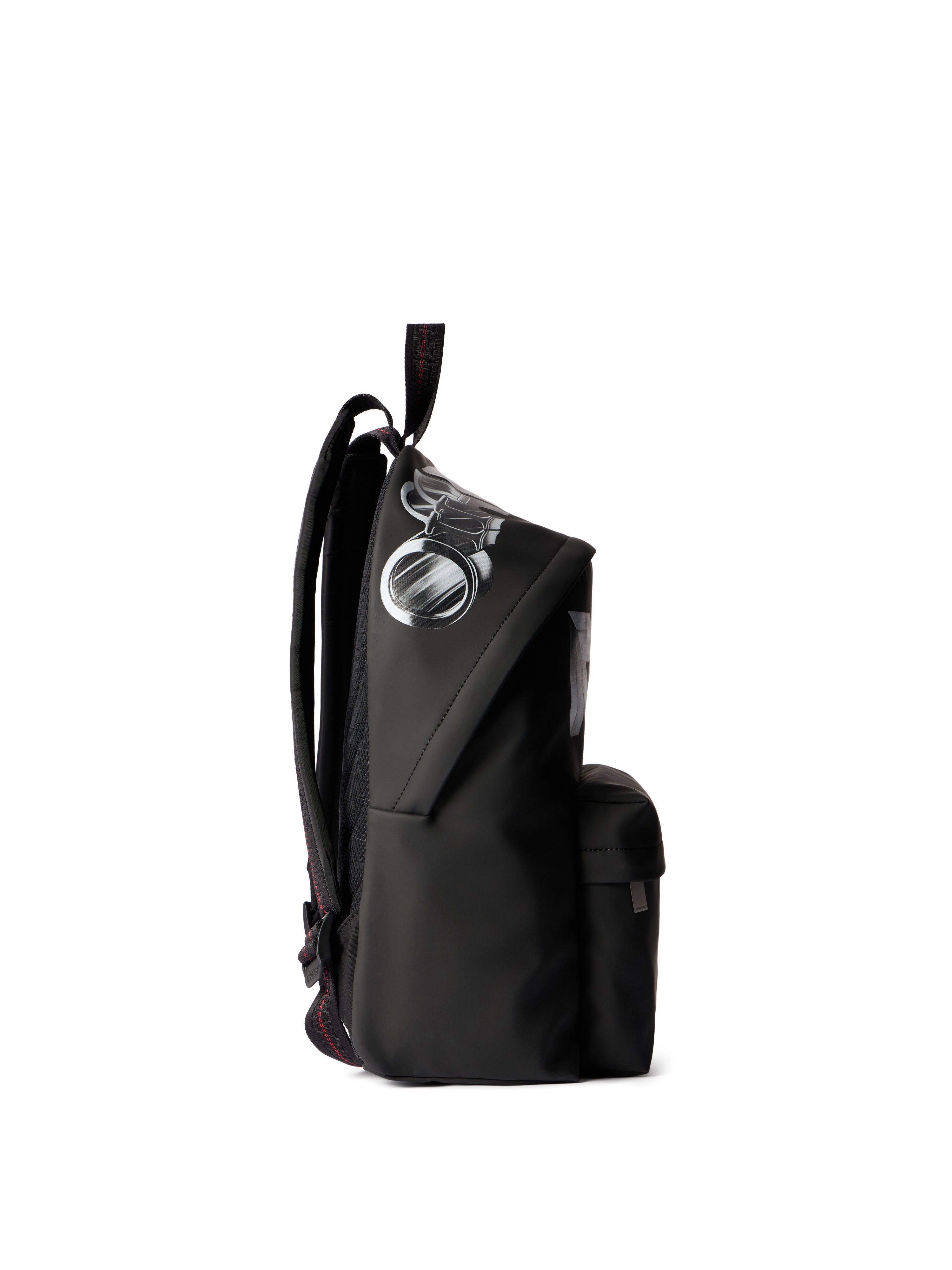 OFF WHITE Heritage Backpack Rubber 3D BLACK - SILVER OMNB123F25FAB005