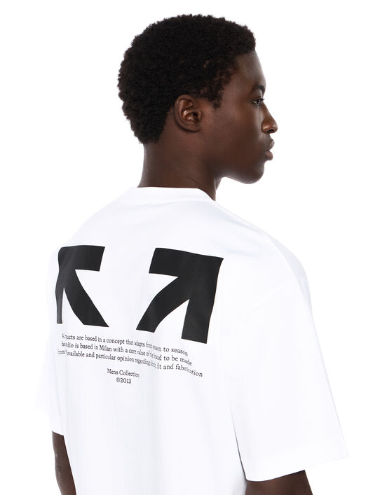 OFF WHITE Half Arrow Skate Logo Tee WHITE - BLACK OMAA120F25JER013