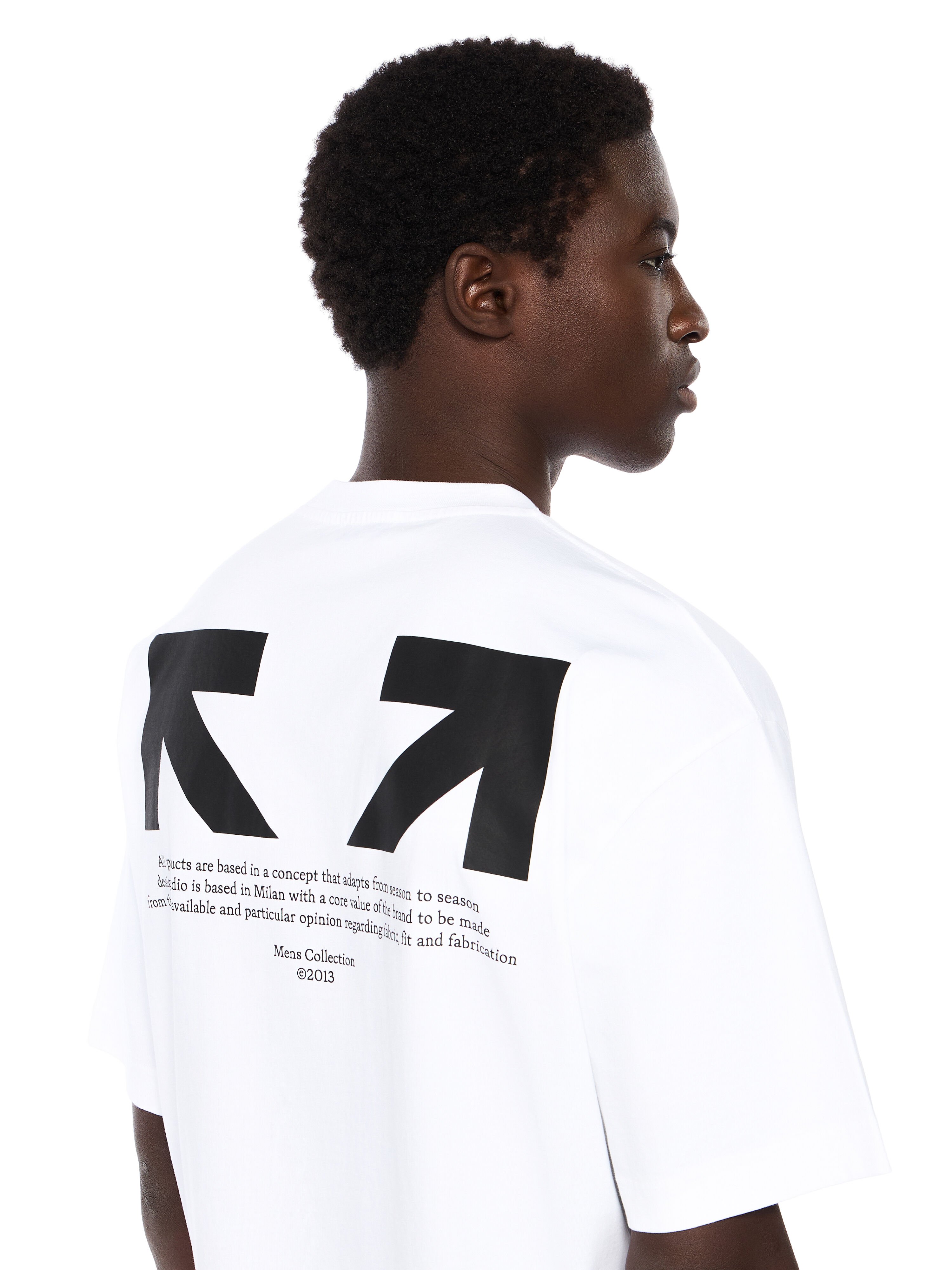 OFF WHITE Half Arrow Skate Logo Tee WHITE - BLACK OMAA120F25JER013