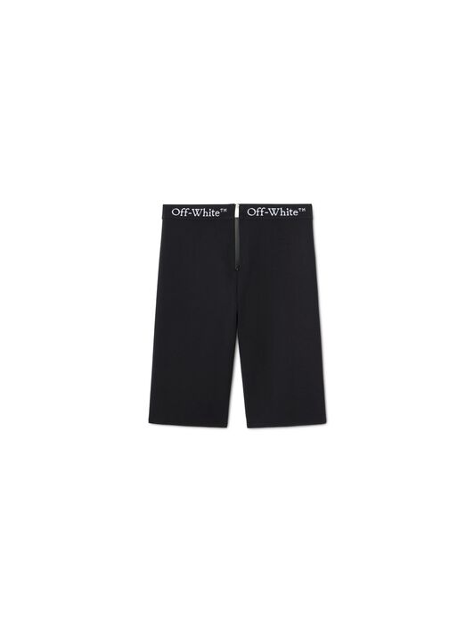 OFF WHITE Black Logo Band Zip Shorts BLACK OWVH029S25JER001
