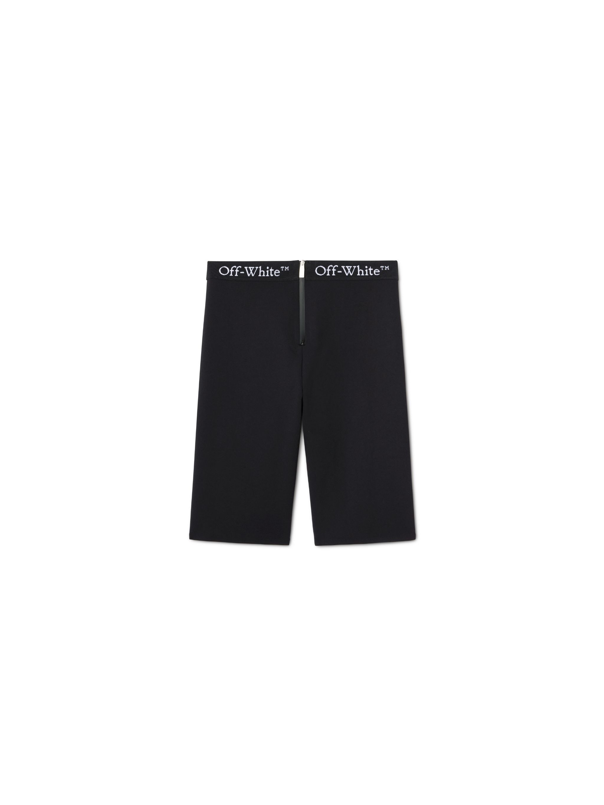 OFF WHITE Black Logo Band Zip Shorts BLACK OWVH029S25JER001