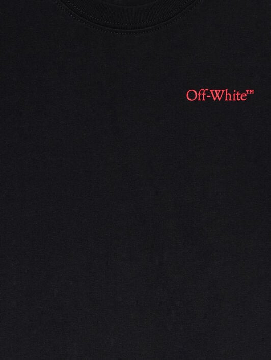 Arrow Outline Flock Logo T-Shirt OFF WHITE Arrow Outline Flock Logo T-Shirt BLACK - RED OBAA002F25JER00D