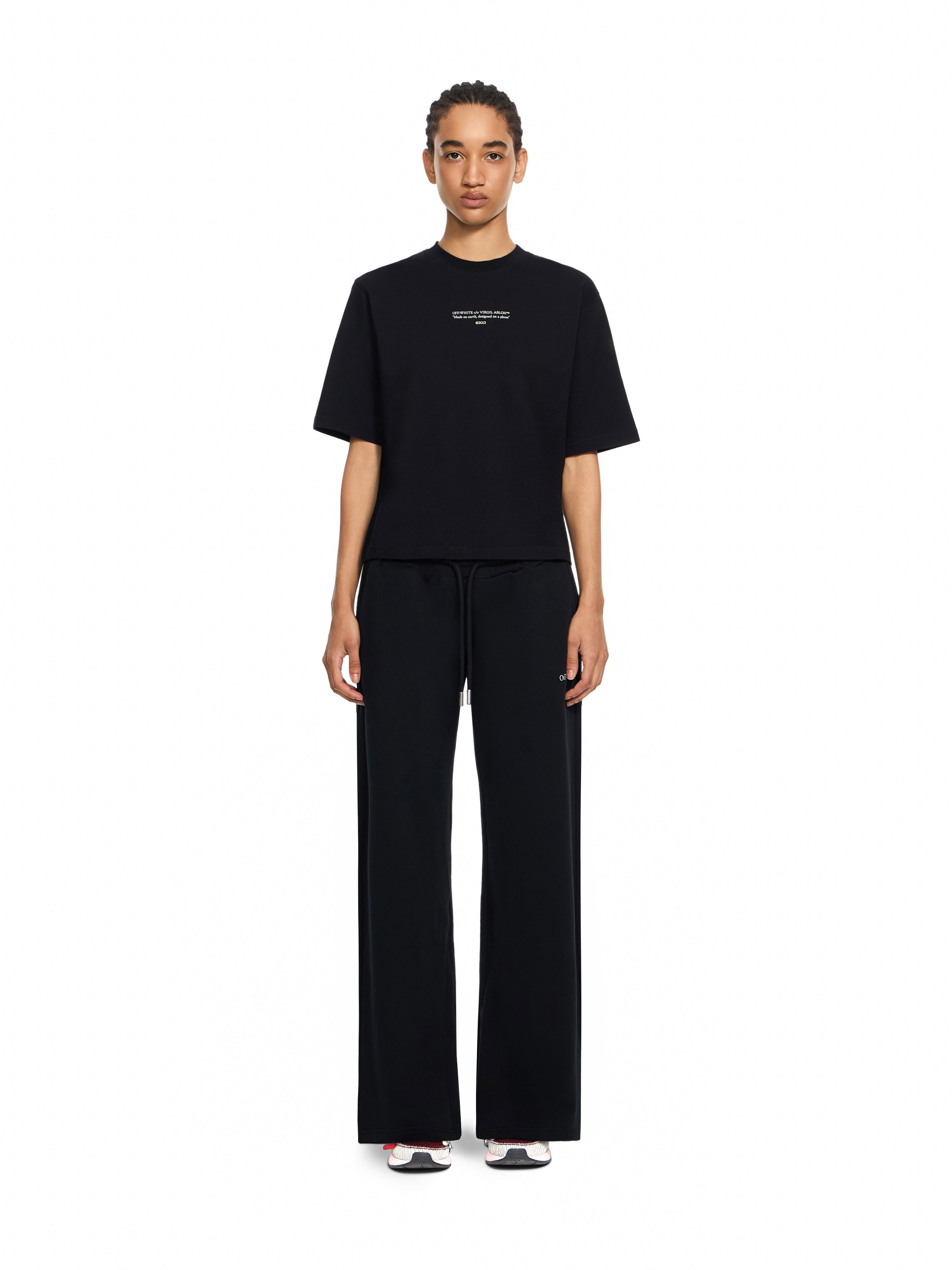 Statement Boxy Tee OFF WHITE Statement Boxy Tee Black-White 2FA00675T