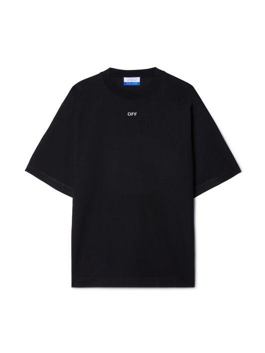 OFF WHITE Schwarzes Kurzärmeliges Skate T-Shirt Mit Off-Logo SCHWARZ OMAA120C99JER005
