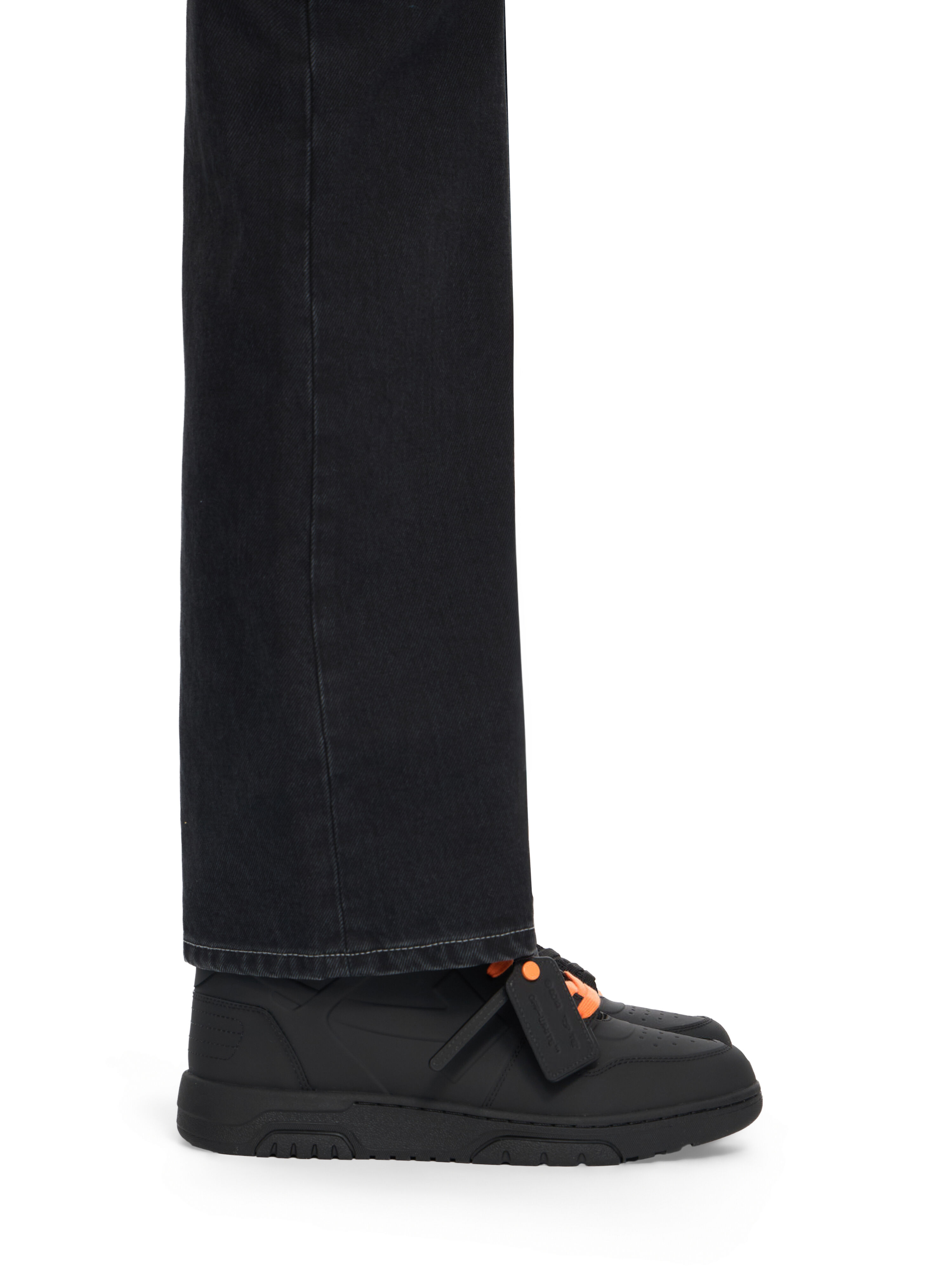 OFF WHITE Out Of Office Molded Sneakers BLACK - ORANGE OMIA189S26MAT001