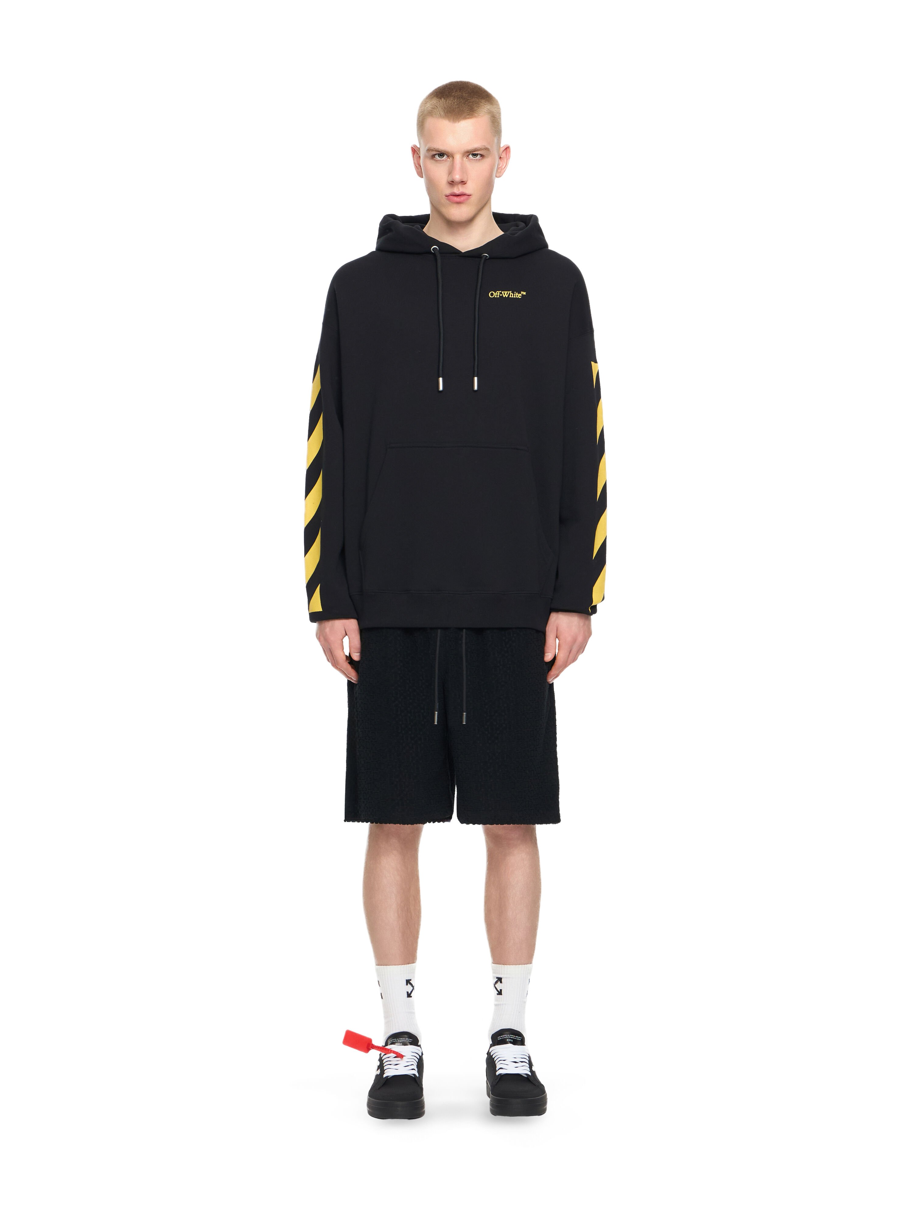 OFF WHITE Graphic Hoodie BLACK 44OWOS26K054
