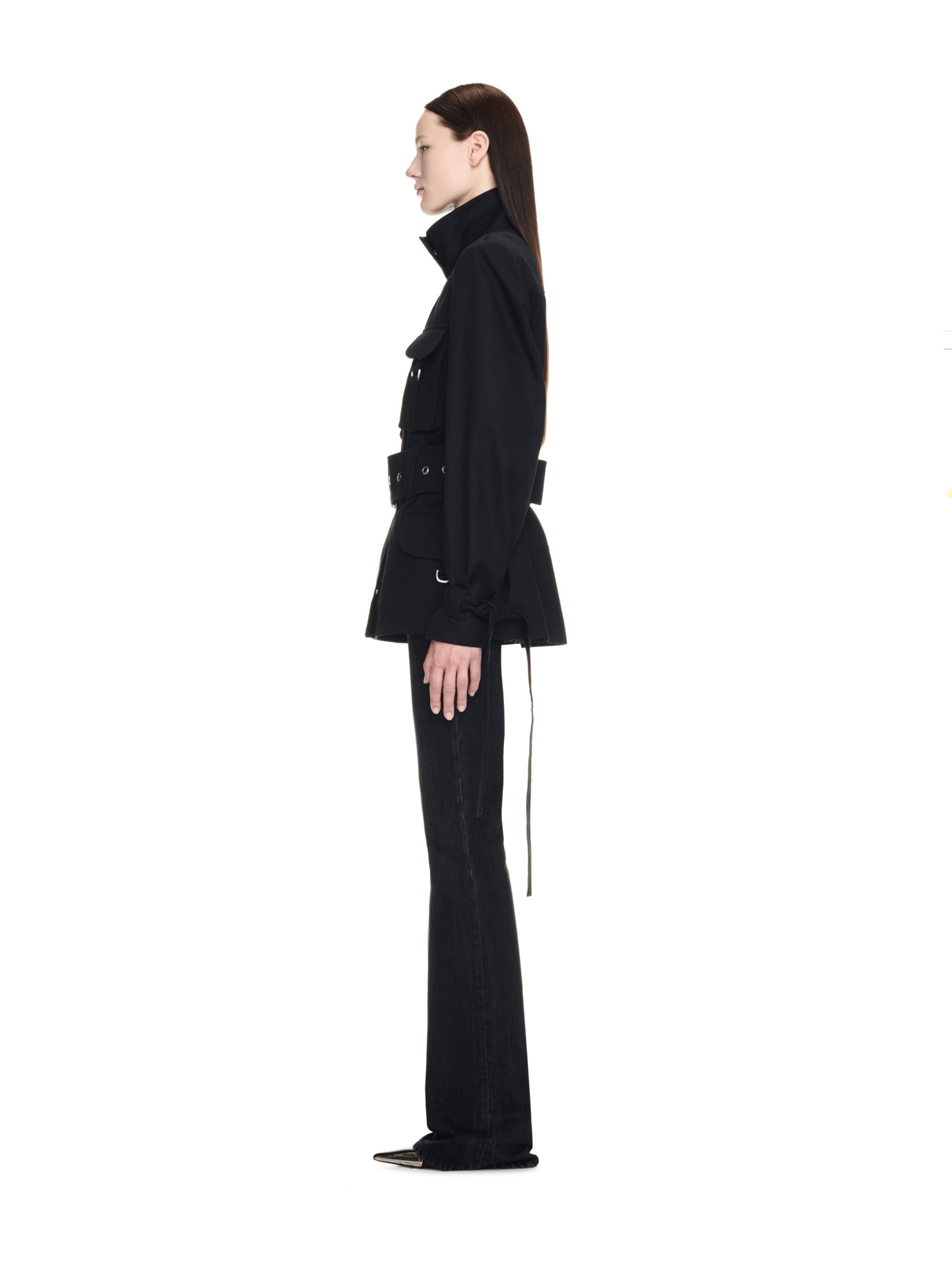 OFF WHITE CO CARGO BELT FIELD JACKET BLACK OWEL012F23FAB001