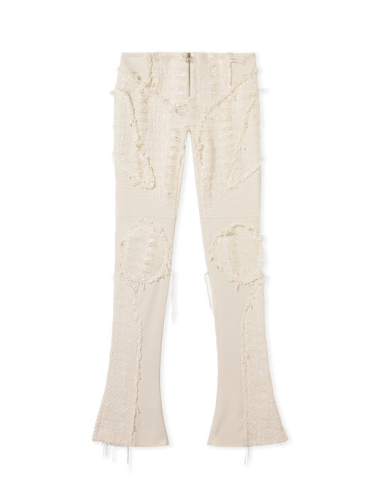 OFF WHITE Tweed Slim Pants WHITE - NO COLOR OWCA197W25FAB002