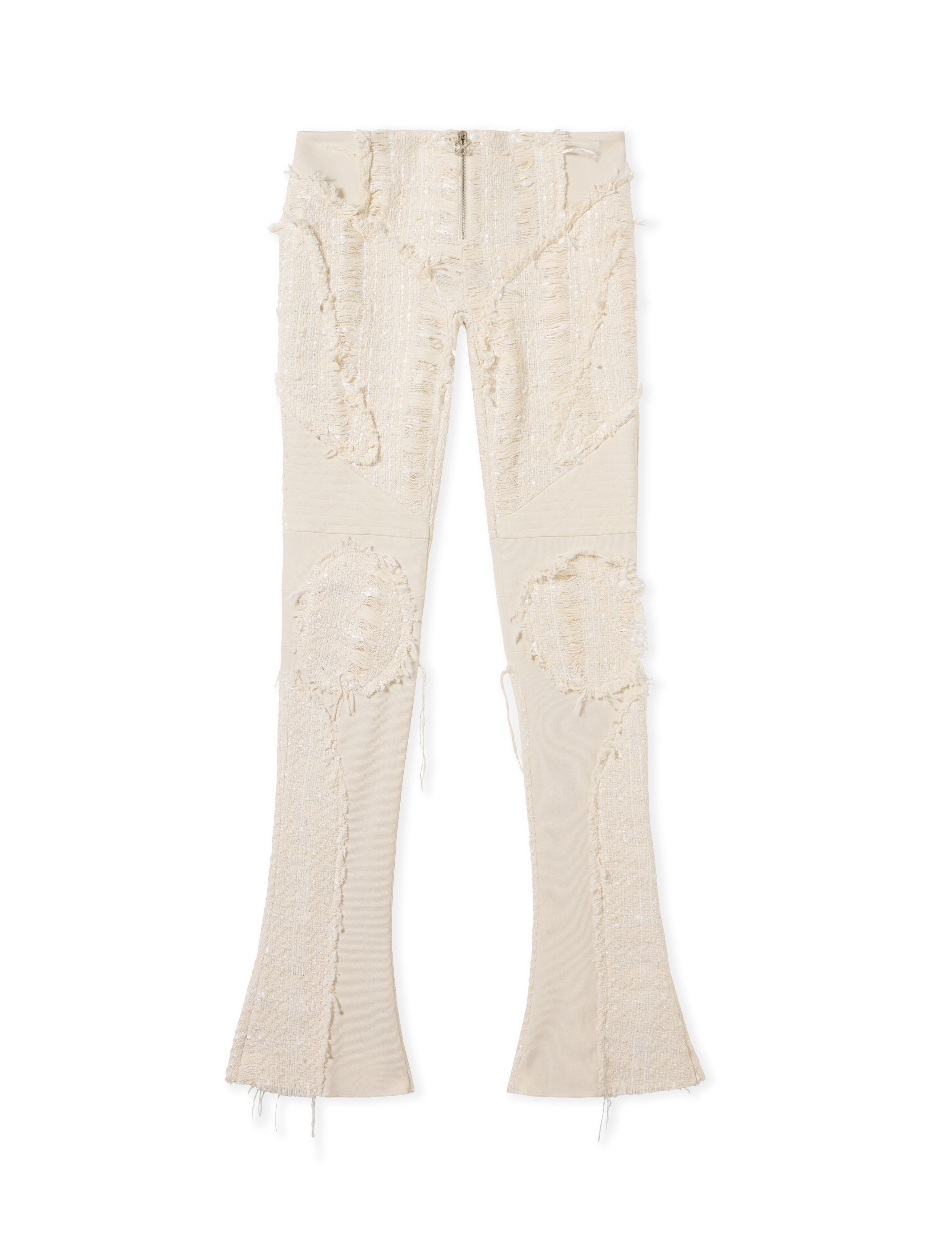 OFF WHITE Tweed Slim Pants WHITE - NO COLOR OWCA197W25FAB002