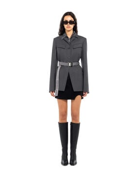 Industrial Belt Toybox Jacket OFF WHITE Industrial Belt Toybox Jacket Dark Grey Melange Dark Grey Melange 2FG00477T