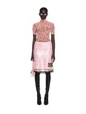 OFF WHITE RAMAGE TULLE S/S TURTLE PINK OWAD137F24JER002