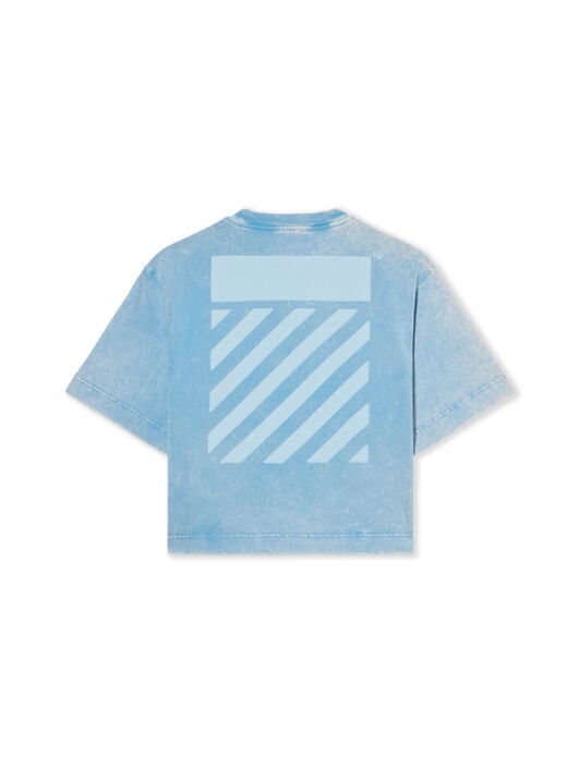 Switch Off Crop T-Shirt OFF WHITE Switch Off Crop T-Shirt LIGHT BLUE - WHITE OWAA090T25JER001