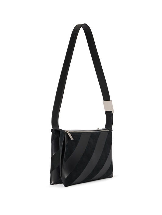 OFF WHITE Sandbag 404 Diagonal Bag BLACK OWNN18NS26LEA001
