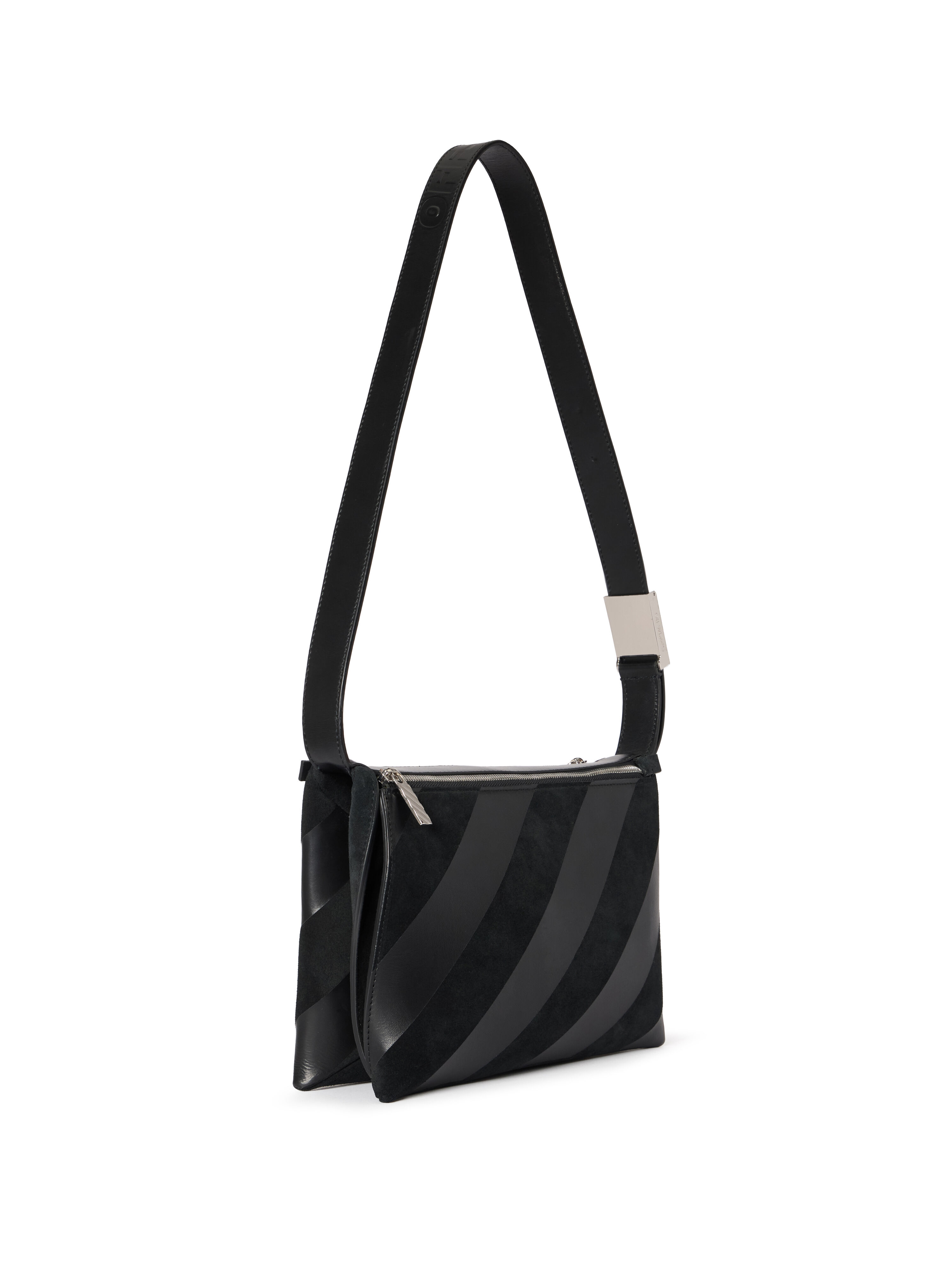 OFF WHITE Sandbag 404 Diagonal Bag BLACK OWNN18NS26LEA001