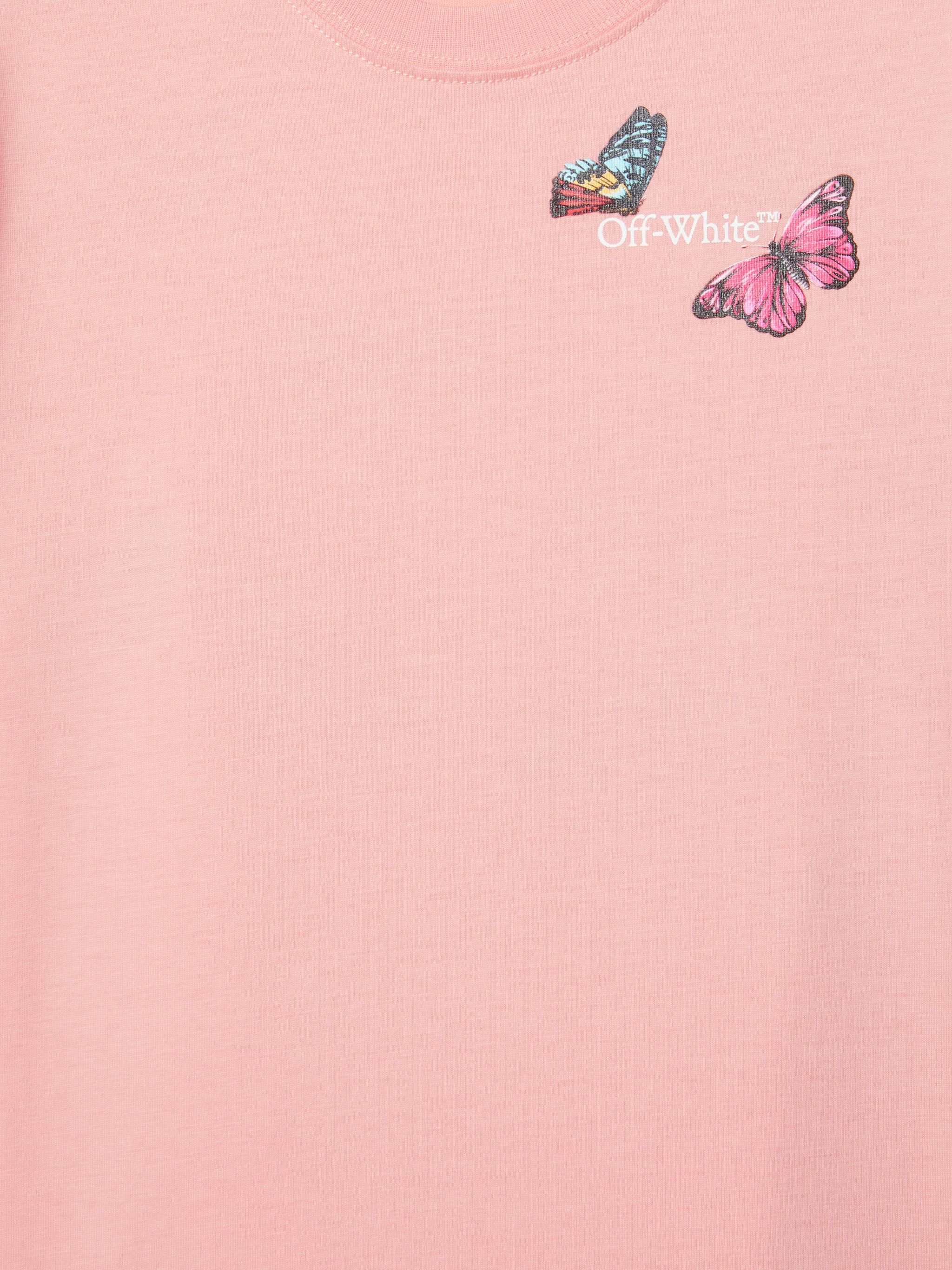 OFF WHITE Butterfly Arrow T-Shirt PINK OGAA001S25JER008