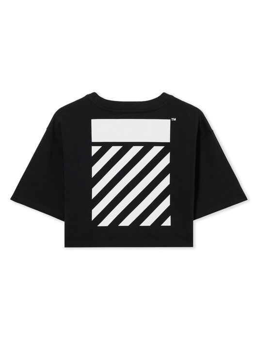 LAB L/AB Diagonal Crop T-Shirt Black Night LABF2639A00037T