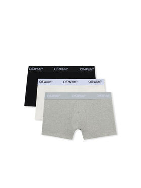OFF WHITE Bookish Trunks 3-Pack BLACK/WHITE/HEATHER GREY OW9100025