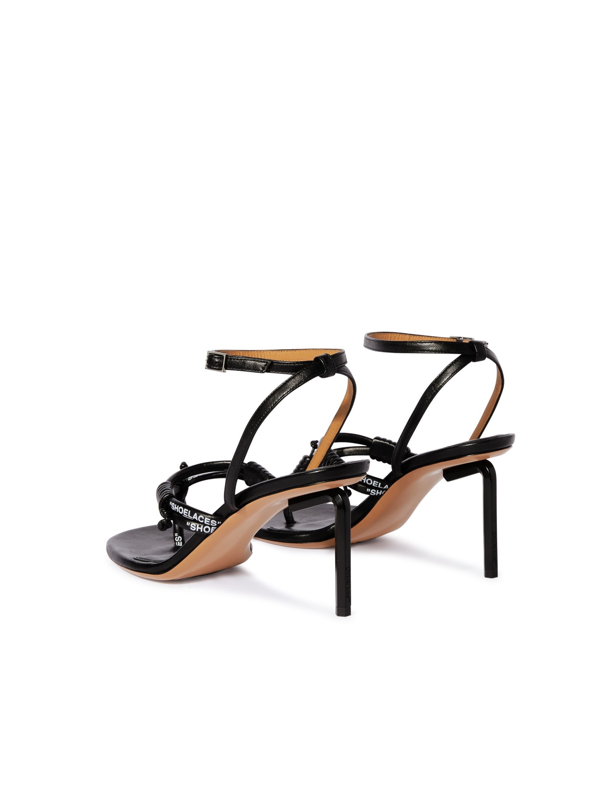 OFF WHITE Allen Shoelace Sandal 70 BLACK OWIH05CS25LEA001