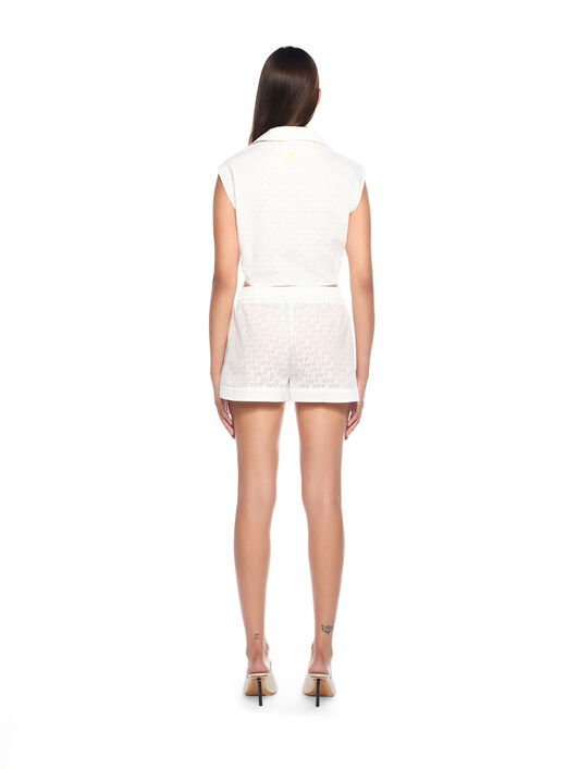 Off Stamp Shorts OFF WHITE Off Stamp Shorts WHITE - YELLOW OWCB05NT25FAB001